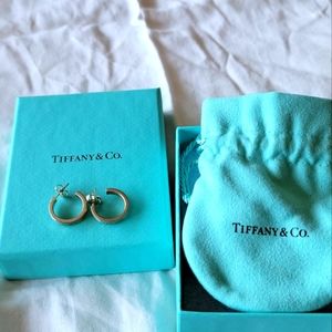 Tiffany 1837 silver small hoop earrings